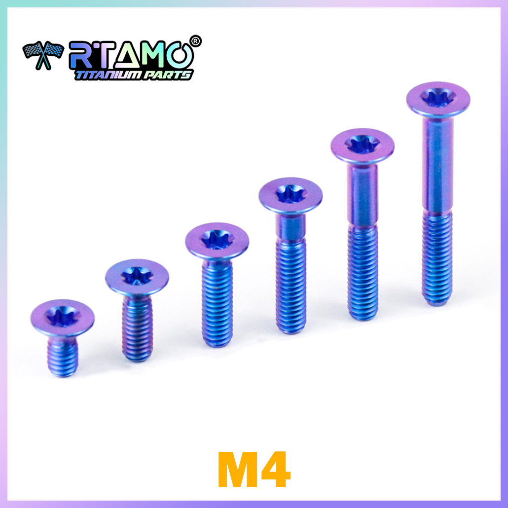 Barrel Bolt Slide - RTAMO Gr5 Titanium Bolt M4X8/10/12/15/20/25/30/35 Countersunk