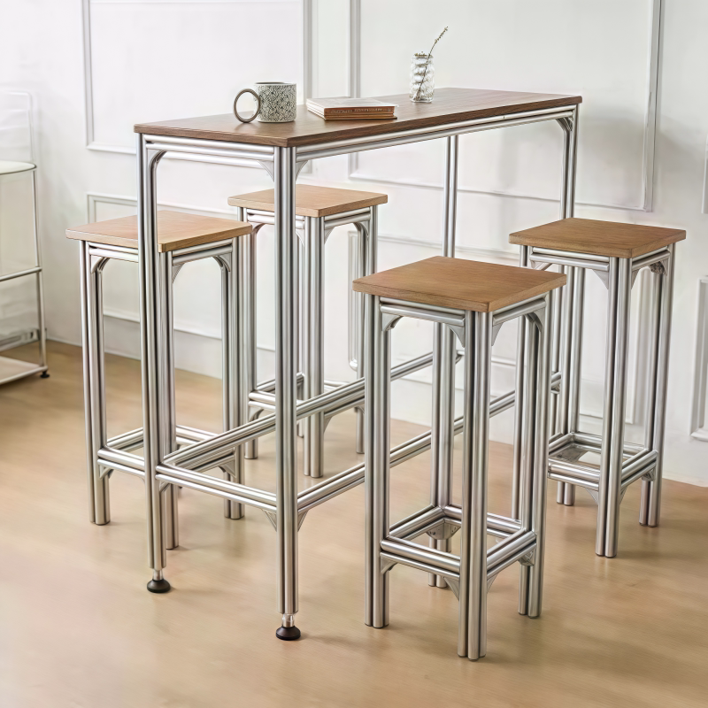 solid wood high bar table and  - Furniture Hardware Shop บทวิจารณ์และราคา