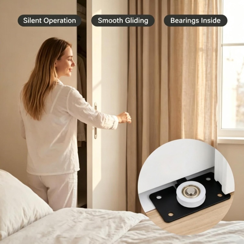 Silent Sliding Door Roller Nyl - Furniture Hardware Supplies บทวิจารณ์และราคา