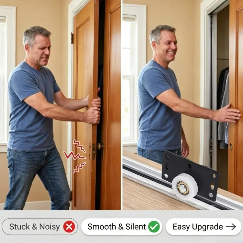 Silent Sliding Door Roller Nyl - Furniture Hardware Supplies บทวิจารณ์และราคา