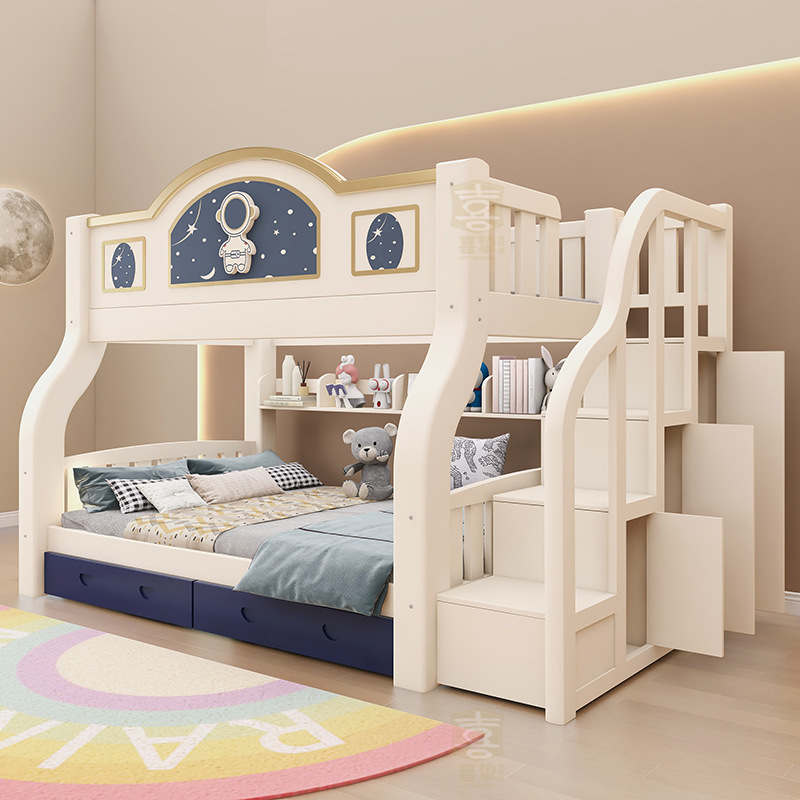 Solid wood two-layer bed Mothe - Furniture Hardware Lowes บทวิจารณ์และราคา