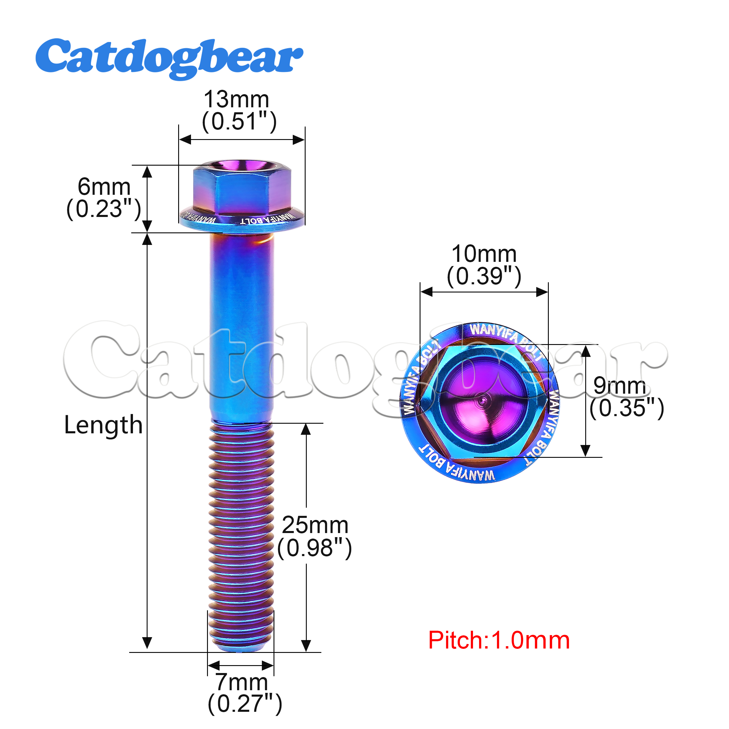 Catdogbear Titanium Bolt M7 x1 - Barrel Bolt Slide บทวิจารณ์และราคา