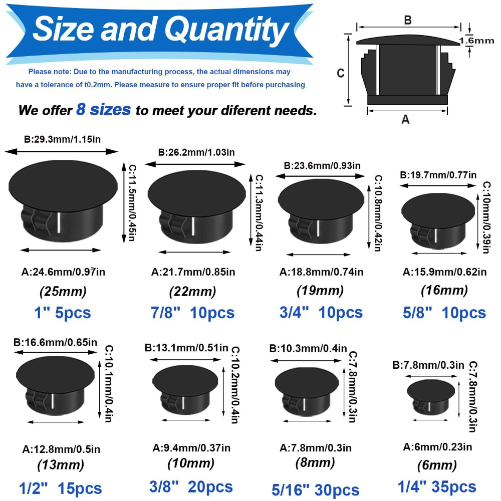 135pcs Black Cover Screw-type  - Furniture Hardware Types บทวิจารณ์และราคา