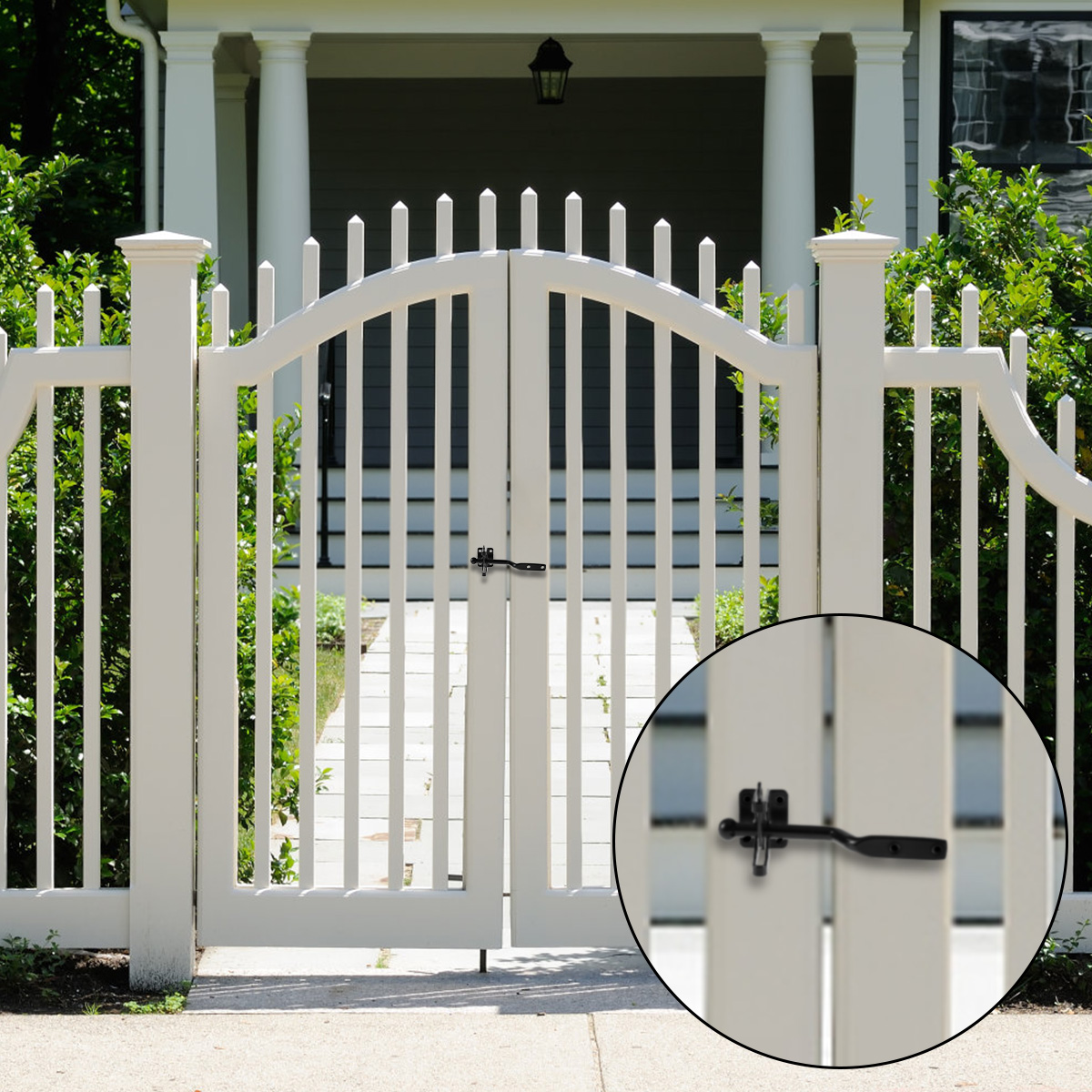 Self-Locking Gate Latch Carbon - Barrel Bolt Slide บทวิจารณ์และราคา