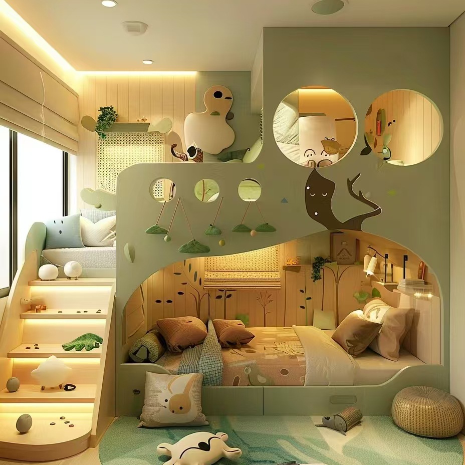 Solid Wood Children's Bed High - Furniture Hardware Lowes บทวิจารณ์และราคา