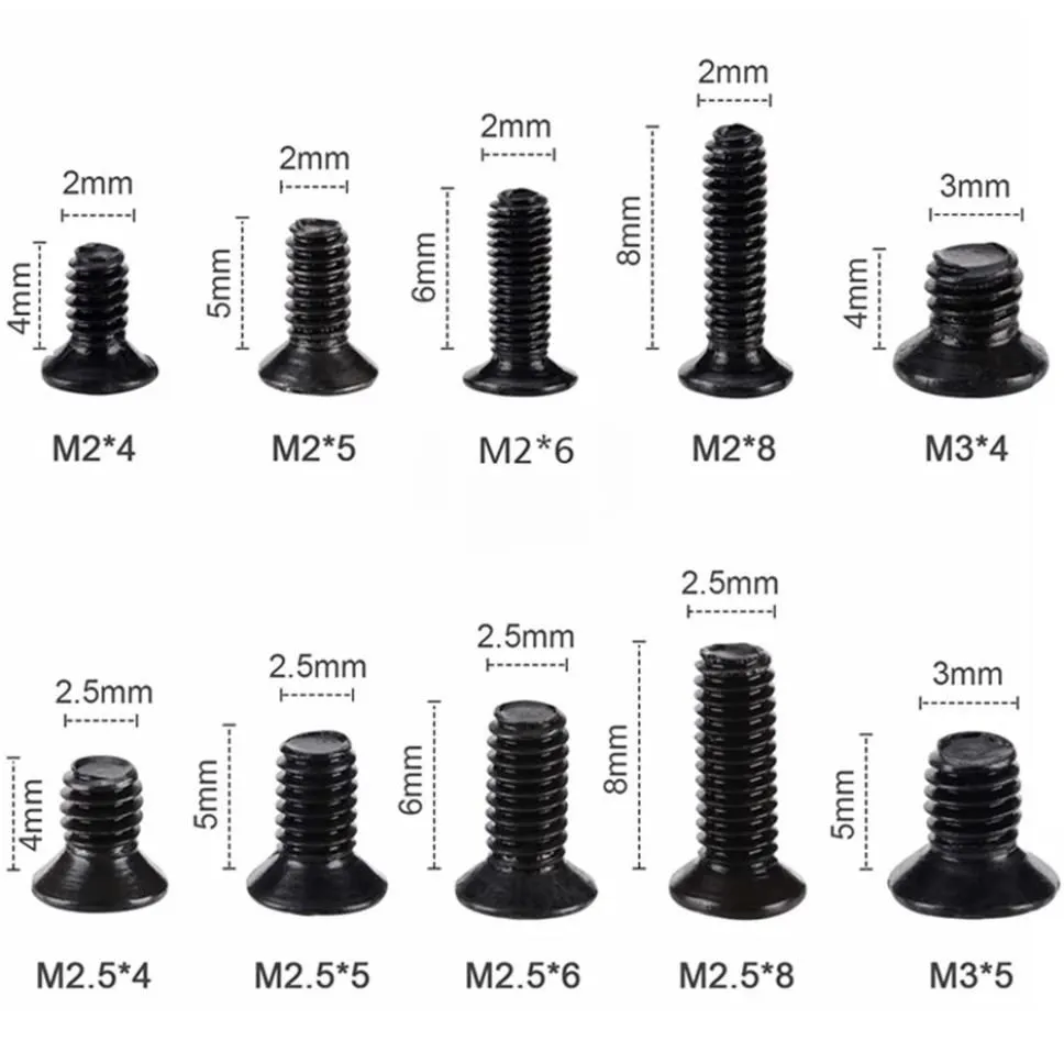 500pcs Black Screws and Screwd - Furniture Hardware Types บทวิจารณ์และราคา