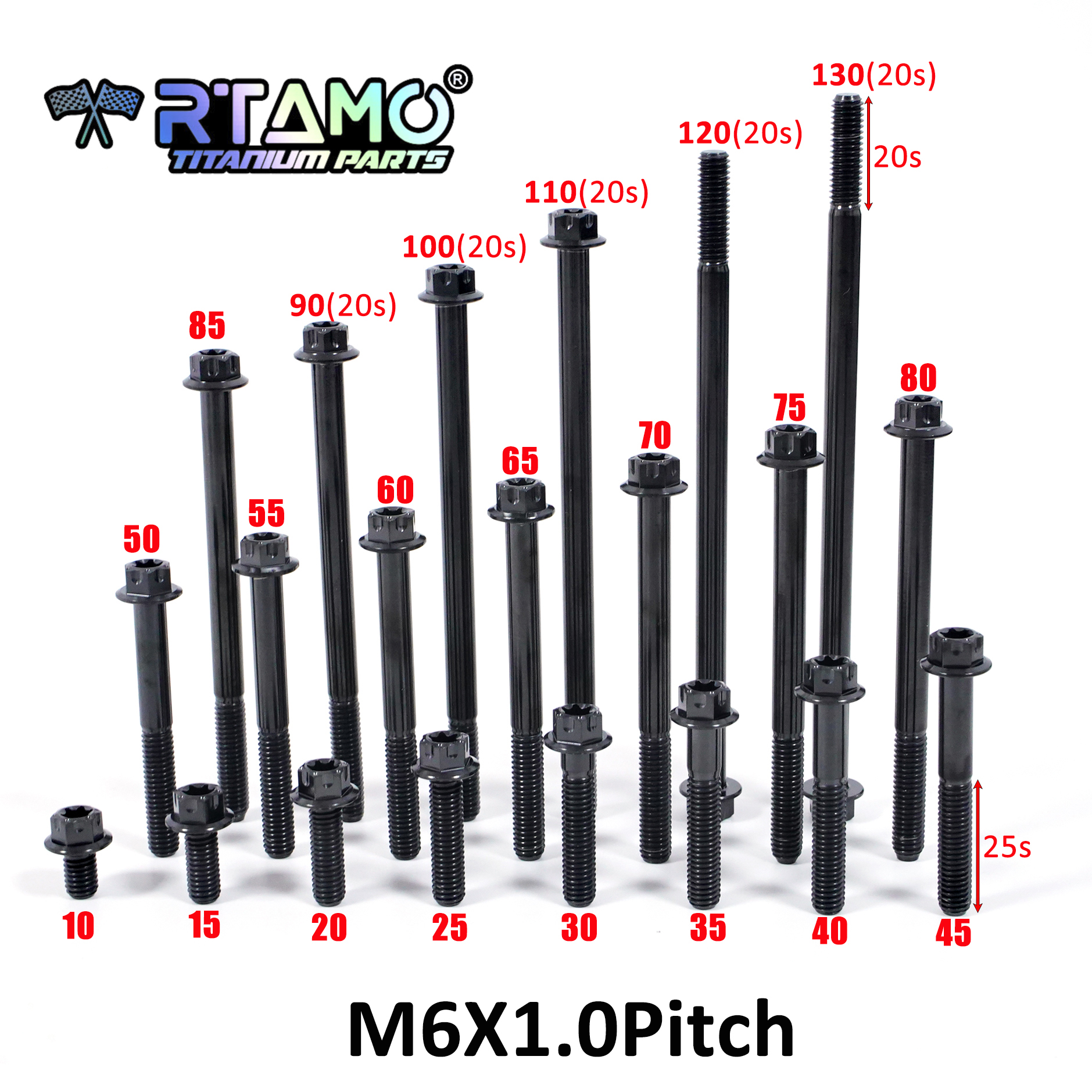 RTAMO Gr5 Titanium Bolts M6X10 - Barrel Bolt Slide บทวิจารณ์และราคา