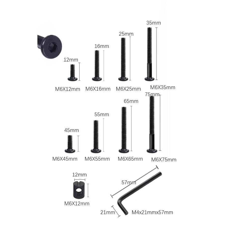 32 Set M6x12mm/16mm/25mm/35mm/ - Furniture Hardware Replacement บทวิจารณ์และราคา