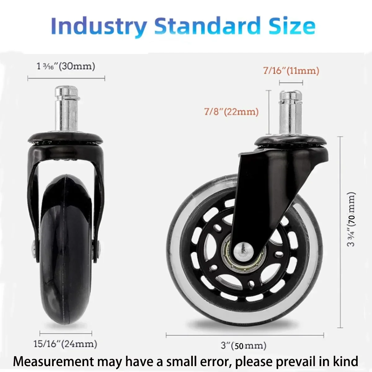 5PCS Office Chair Caster Wheel - Furniture Hardware Replacement บทวิจารณ์และราคา