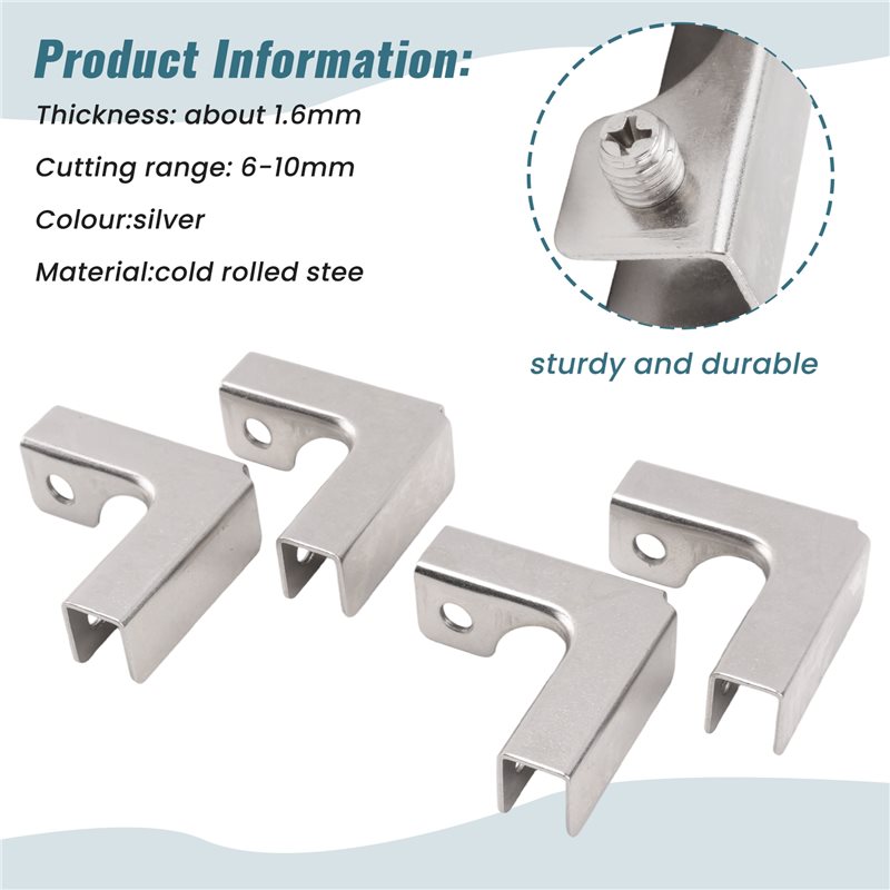 A68P-4Pcs L Type Glass Fixing  - Furniture Hardware Types บทวิจารณ์และราคา