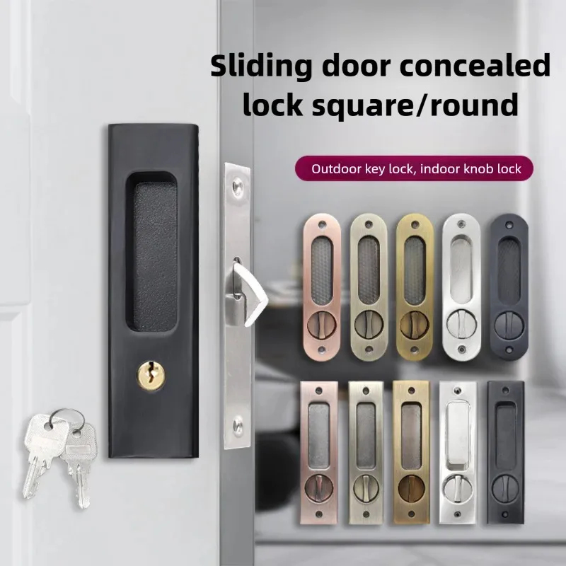 Sliding Door Lock Black Indoor - Furniture And Kitchen Hardware Fitting บทวิจารณ์และราคา