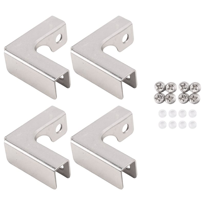 ABUI-4Pcs L Type Glass Fixing  - Furniture Hardware Types บทวิจารณ์และราคา