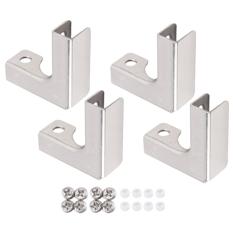 ABUI-4Pcs L Type Glass Fixing  - Furniture Hardware Types บทวิจารณ์และราคา