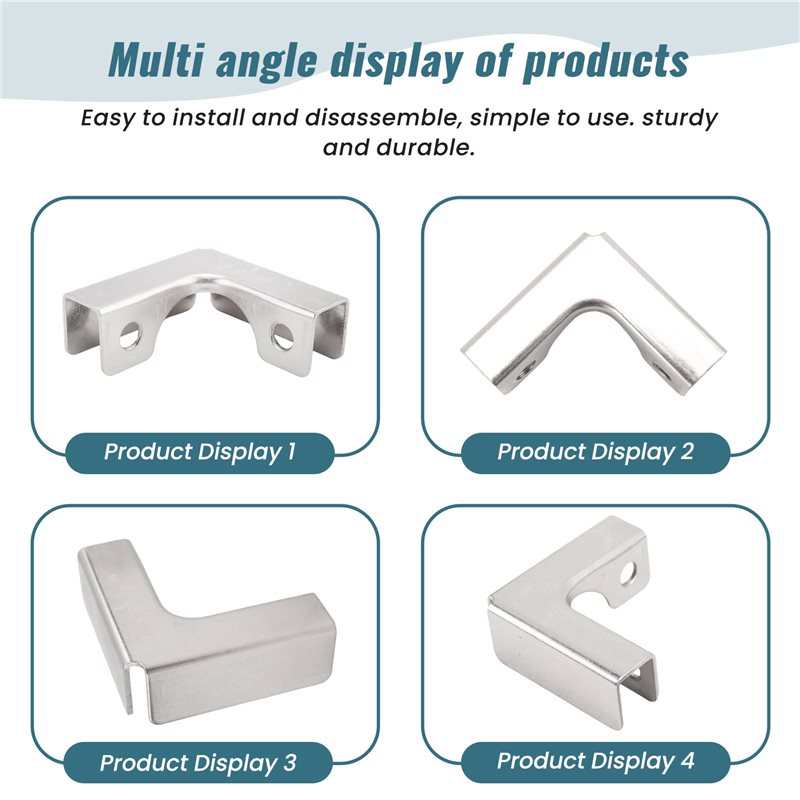 ABUI-4Pcs L Type Glass Fixing  - Furniture Hardware Types บทวิจารณ์และราคา